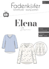 Papierschnittmuster Bluse Elena Fadenkäfer